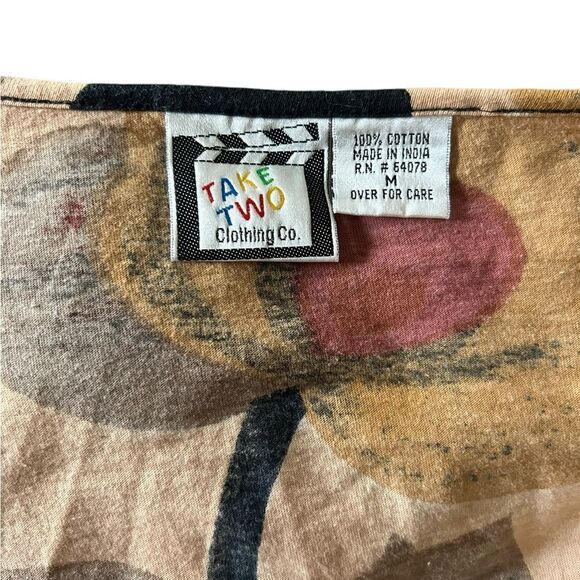 Take Two Clothing Co. Floral Print Open Front Cotton Cardigan Size Medium - Picture 3 of 5